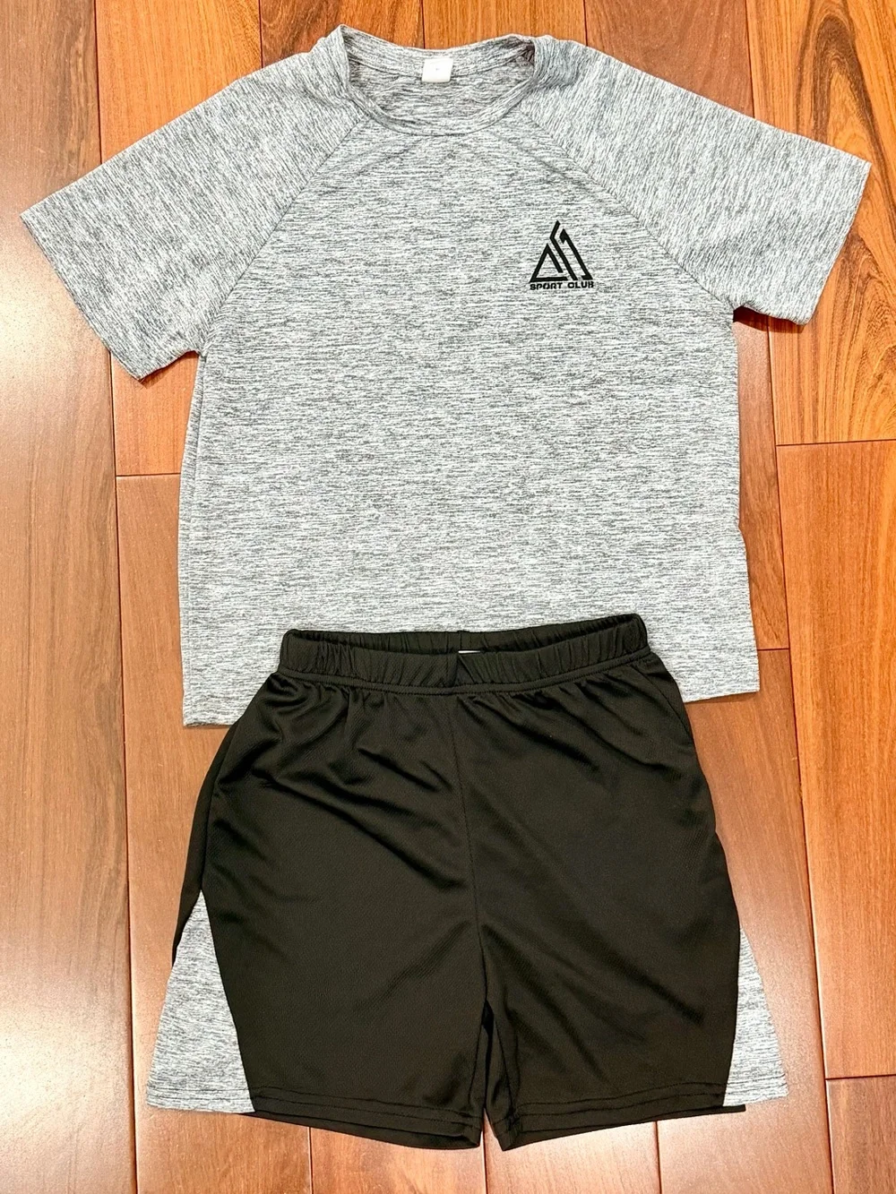 SHEIN Black Active Shorts with Side Gray Panels